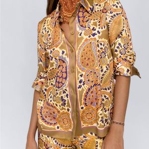 Zara paisley blouse